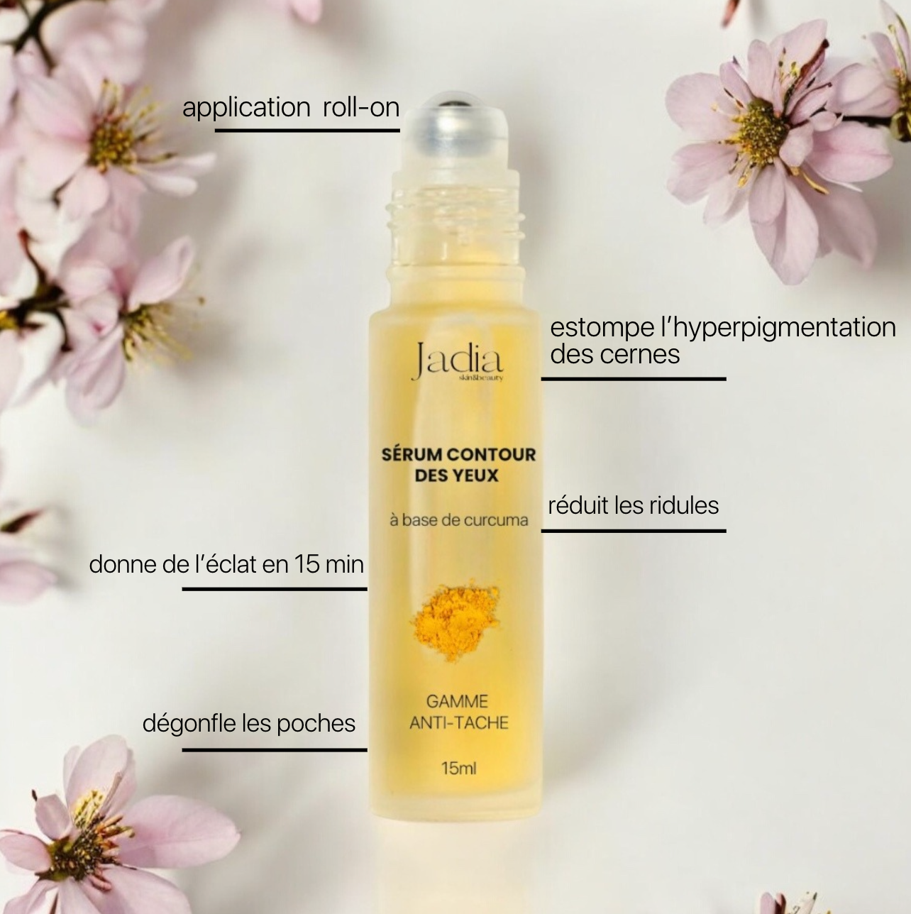 Sérum Contour des Yeux au Curcuma 3 en 1 l "Anti-taches"