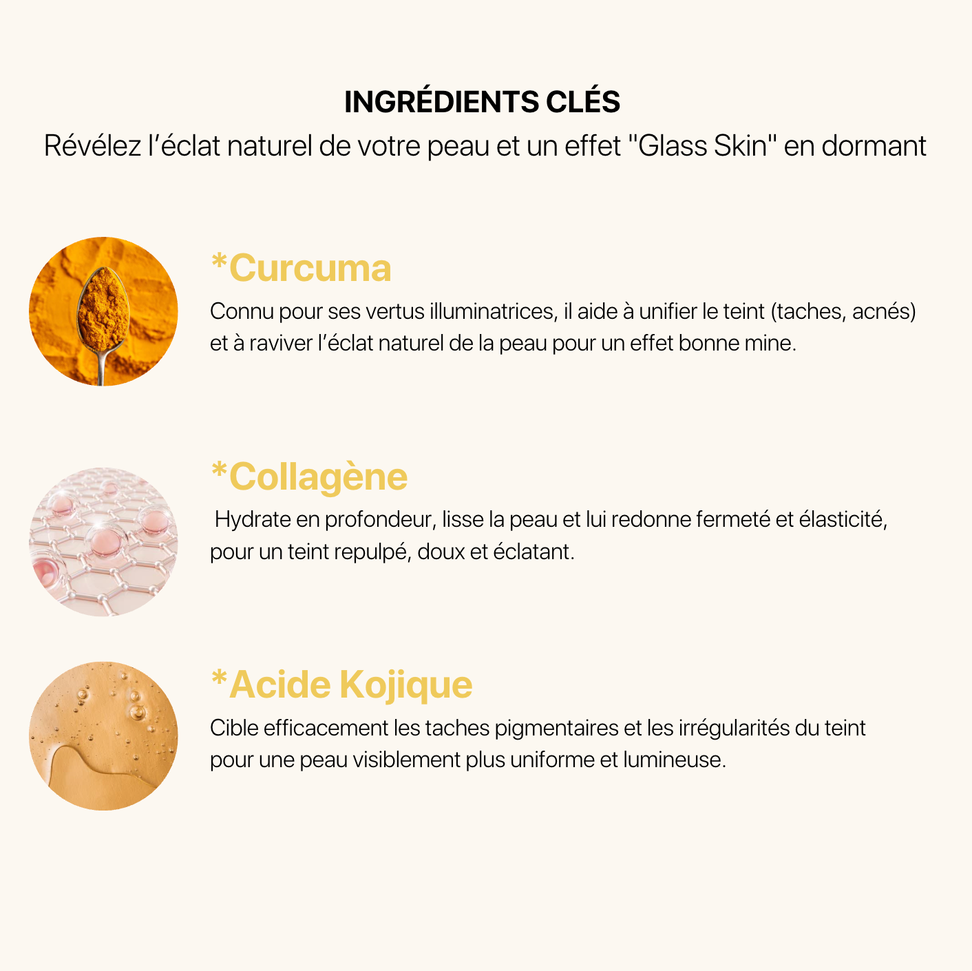 Masque de Nuit au Curcuma & Acide Kojique Peel-Off "Anti-taches" + 1 pinceau applicateur offert