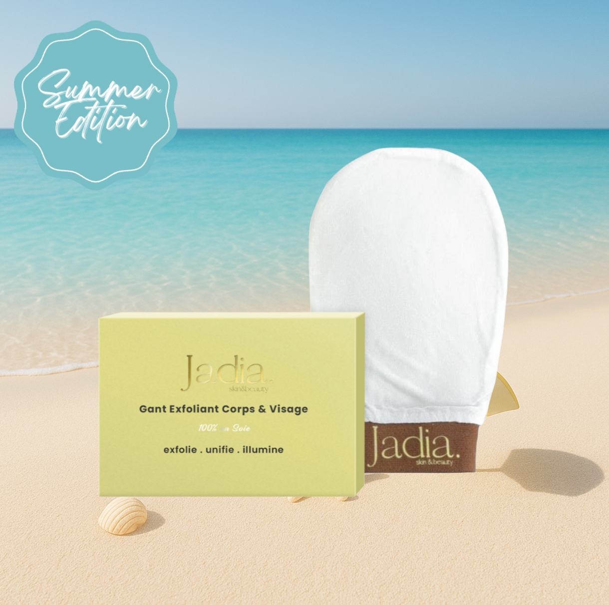 Gant exfoliant en soie Jadia© l Corps & Visage