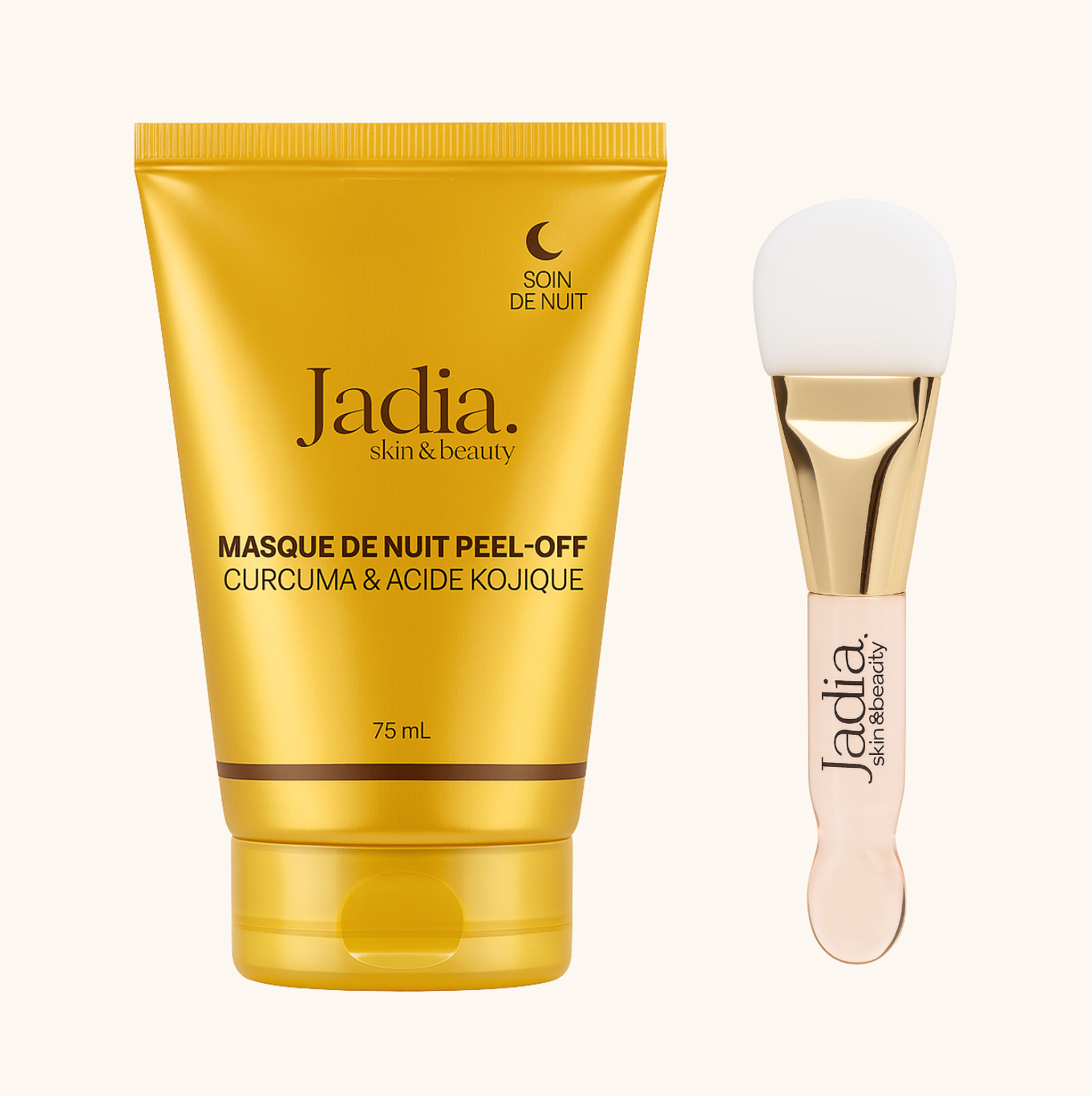 Masque de Nuit au Curcuma & Acide Kojique Peel-Off "Anti-taches" + 1 pinceau applicateur offert
