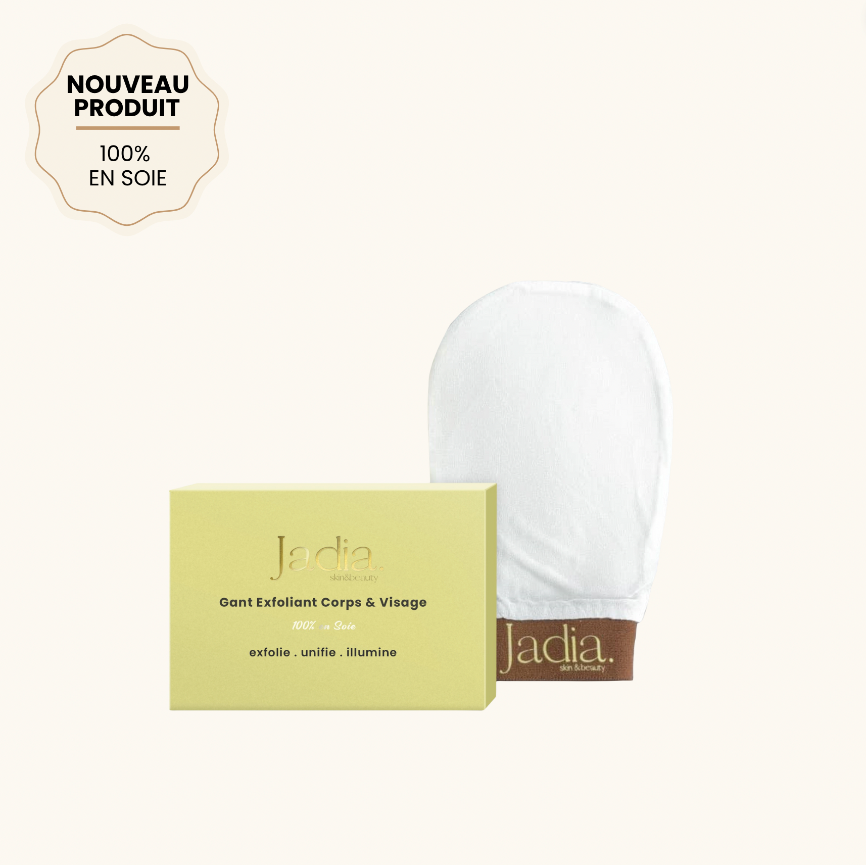 Gant exfoliant en soie Jadia© l Corps & Visage