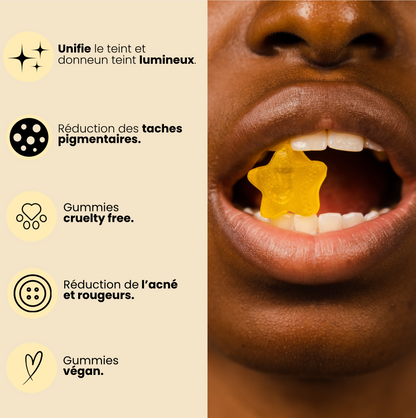 Glowy Gummies - Gummies au curcuma &amp; vitamine C l Anti-taches et imperfections